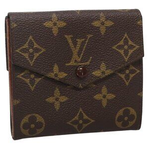 LOUIS VUITTON Monogram Porte Monnaie Bier Cartes Crdit Wallet M61652 Auth 138262